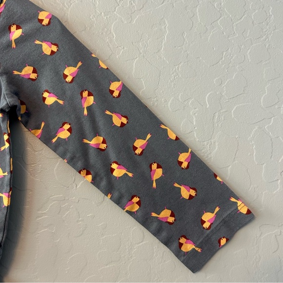 Hanna Andersson Antwerp gray bird print long sleeve dress size 110 US 5 - Picture 2 of 16